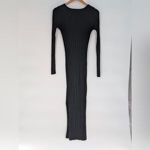ASOS Black Ribbed‎ Off Shoulder Bodycon whimsygoth fairycore sexy party Dress
